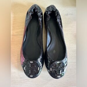 Tory Burch patent Reva Ballet Flat size 10M